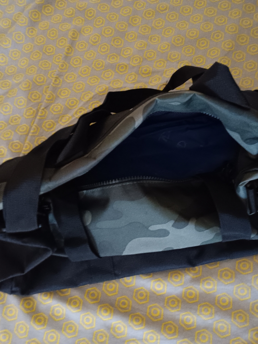 Champion Men's Camo Duffel Bag in Green and Black